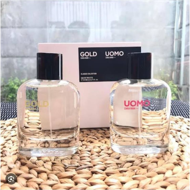parfum Zara Man Gold 100ml & Zara UOMO edt pria (isi 2pcs)original reject no box eropa