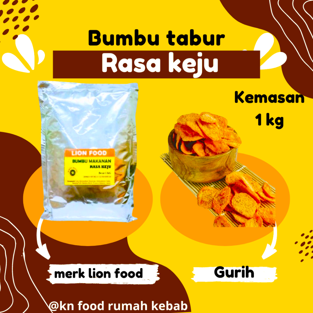 

BUMBU TABUR ALA SHIHLIN LION FOOD RASA KEJU MANIS KEMASAN 1000 GRAM