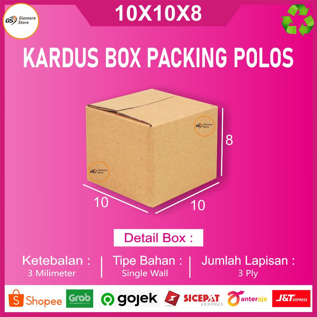 

KARDUS PACKING POLOS Uk. 10x10x8 CM