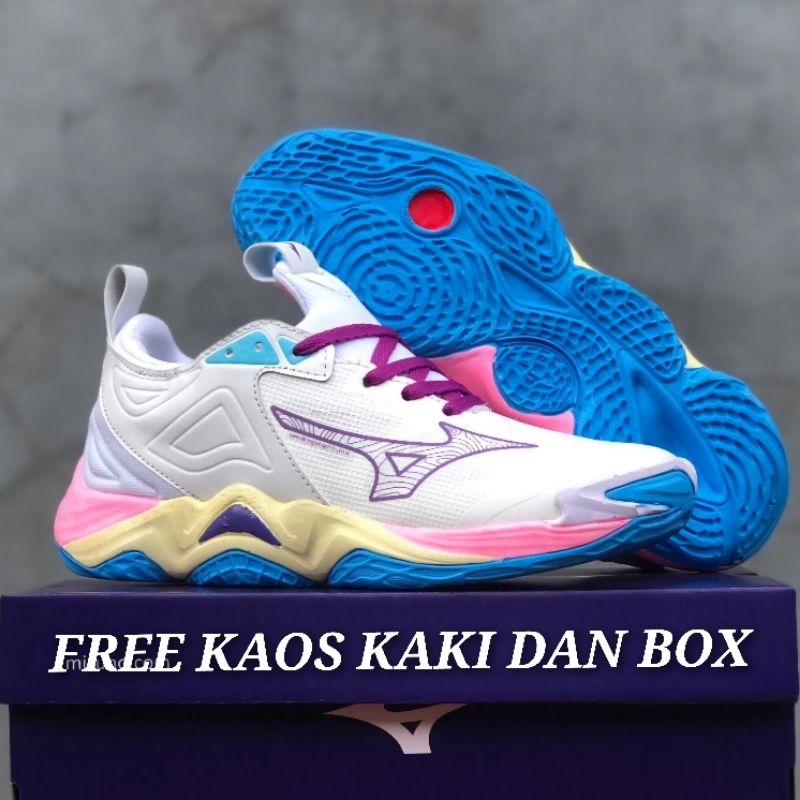 Sepatu Mizuno Momentum 3 Wanita Sepatu Voly Cewek Sepatu Olahraga Mizuno wave Momentum Sepatu Voli W