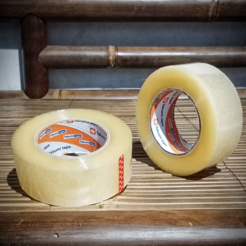 

[X23] Lakban Jumbo 300 yard BC Takumi Coklat Bening Tan Transparan 45mm 300yard Tape Besar