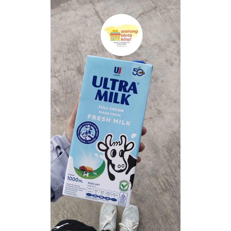 

Ultra milk Rasa full cream 1 pcs ukuran 1000ML