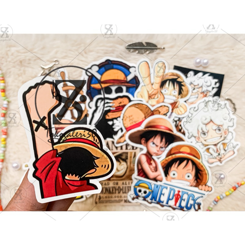 

25PCS STIKER ANIME ONE PIECE STIKER LUFFY MURAH SUDAH CUTTING BAHAN PREMIUM