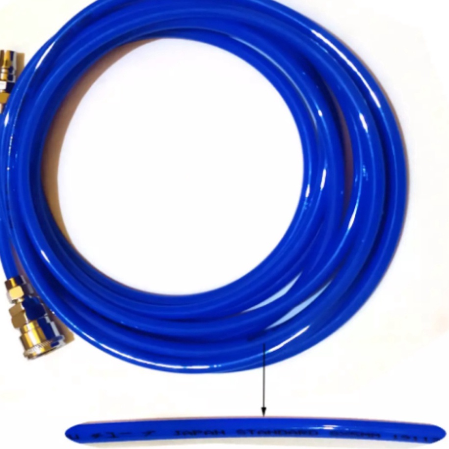 Selang angin PU 5meter set dengan sambungan coupler selang kompresor selang spet