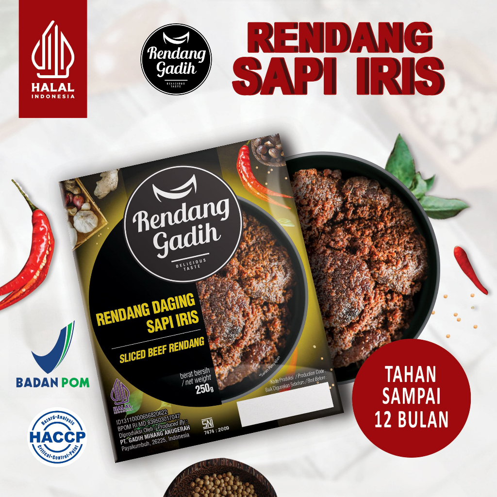 

Rendang Gadih - Rendang Daging Sapi Iris 250 g