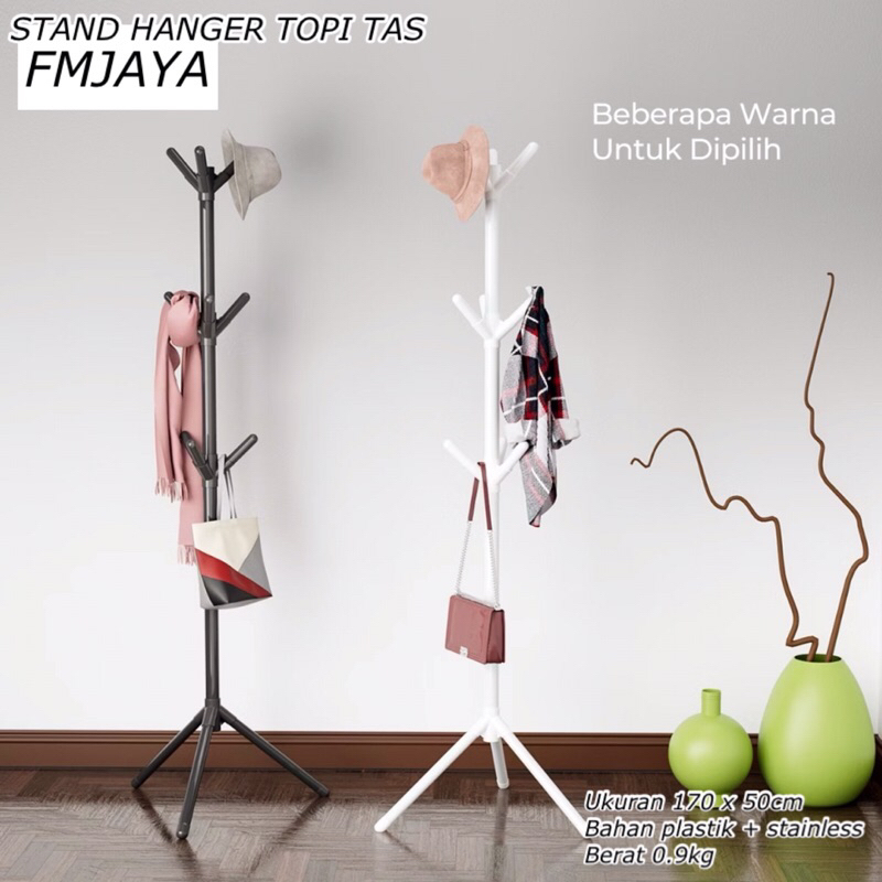 [GP77] STAND HANGER TOPI TAS || GANTUNGAN BAJU / GANTUNHAN JAS || STANDING HANGER MULTIFUNGSI || HAN