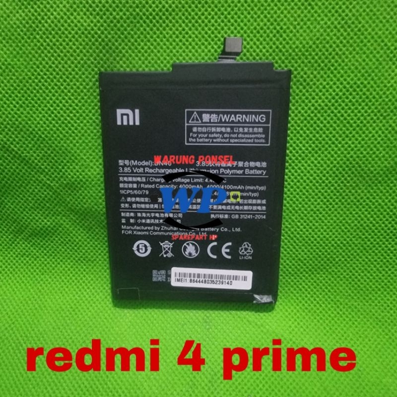 BATU BATRE BATERAI REDMI 4 PRIME BN40 ORI COPOTAN NORMAL