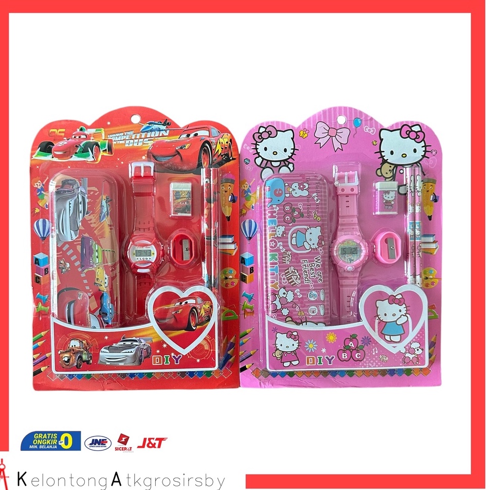 

New Trending Paket Alat Tulis Study Set Karakter 5 in 1