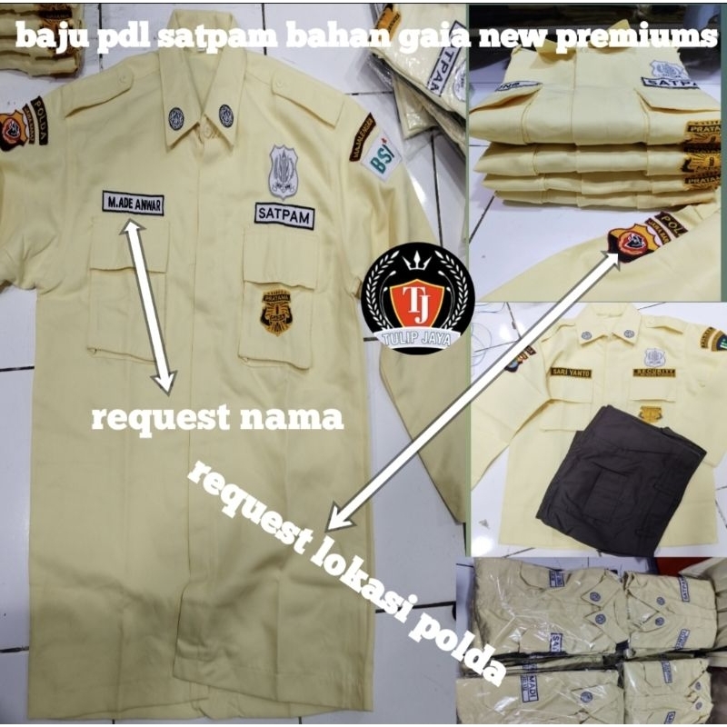 baju pdl satpam terbaru/baju pdl security/baju pdl satpam bahan gaia