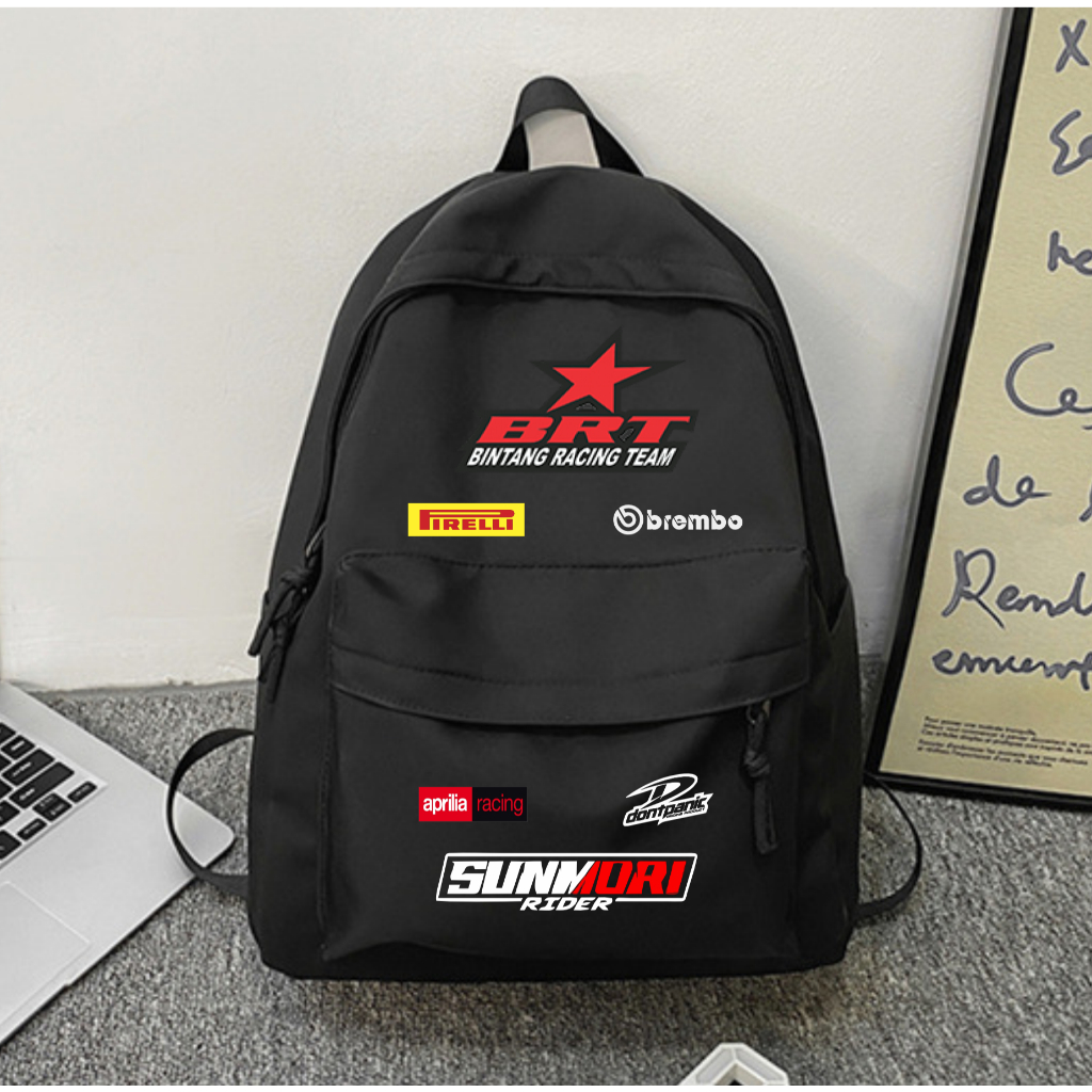 Tas Ransel Pria Motif BRT RACING SUNMORI Backpack Terkini Fashion Anak Laki Laki Sekolah SD SMP SMA