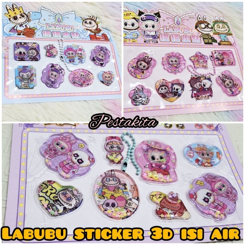 

LABUBU STICKER 3D ISI AIR LUCU CANTIK / STIKER BOTOL LABUBU / STICKER BUKU LABUBU