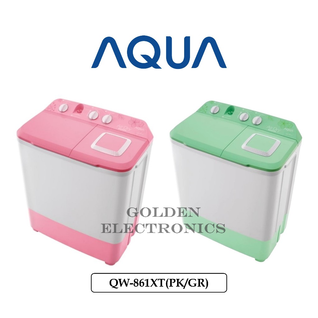 MESIN CUCI AQUA 8 KG DUA TABUNG QW-861XT HIJAB MODE 8KG 861XT || QW861XT 861 XT QW