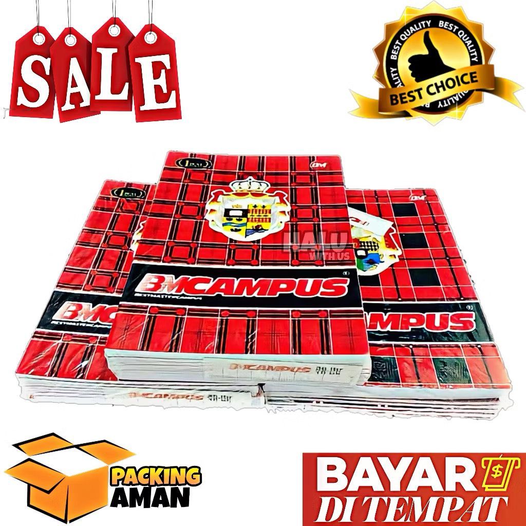 

Buku Tulis Sekolah BMCAMPUS 36 Lembar ( Isi 5 dan 10 buku ) Kertas Bagus Tebal Ukuran 18x25cm Murah