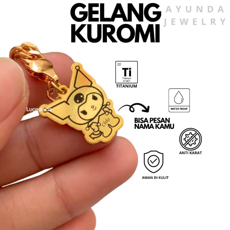 Ayunda Jewelry - Gelang Kuromi - Gelang custom nama titanium gelang anak gelang karakter
