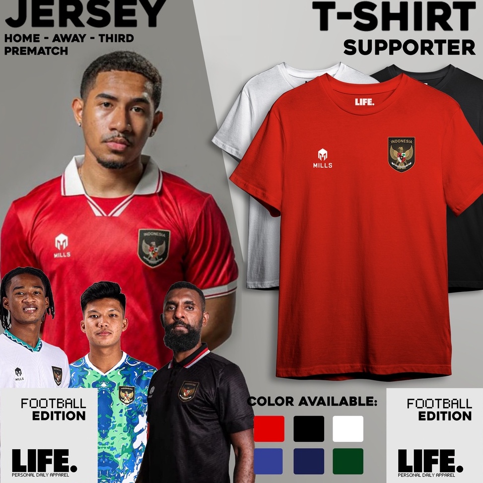 Promo Istimewa Jersey TIMNAS dan Kaos Supporter Indonesia Kita Garuda Model Jersey Home Away Third K