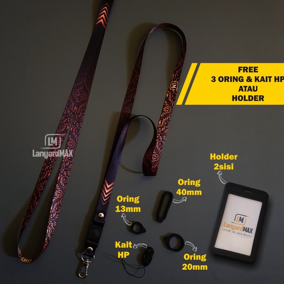 

Paling Menarik Lanyard Batik Mini Floral 15 cm by LanyardMAX