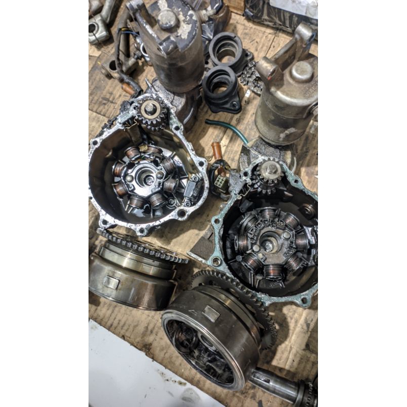 Dobel Stater Set bak kalter dinamo spul gear penghantar magnet oneway Megapro Primus Original Copota