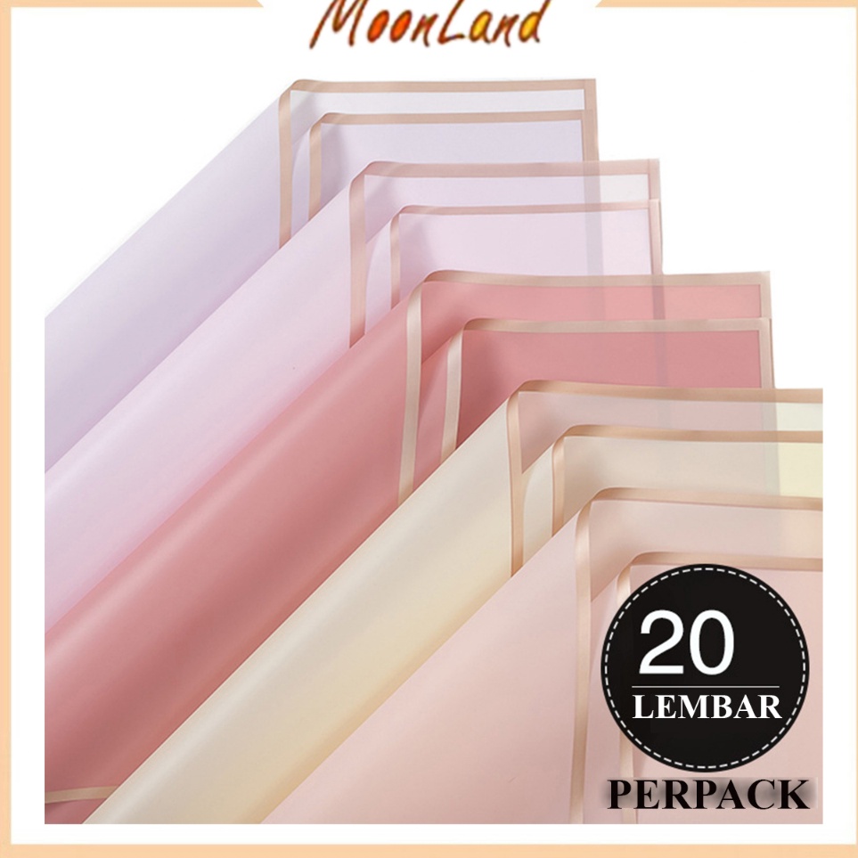 

Populer 1 PACK ISI 2 LEMBAR Kertas Bunga Buket List Gold Emas Cellophane Flower Wrapping Pack List Gold