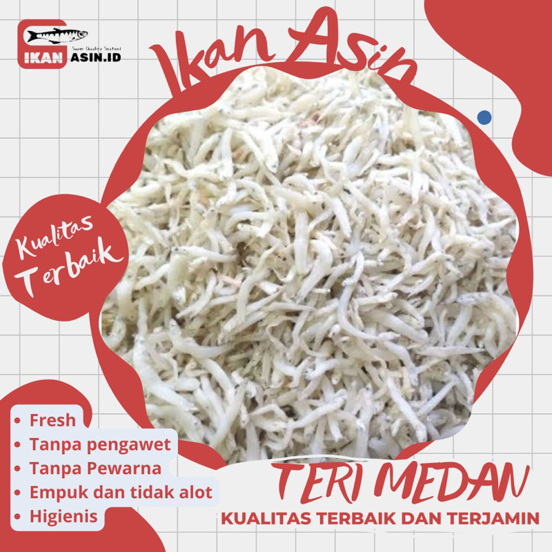 

Ikan Asin Teri Medan 1kg 500g 250g 100g