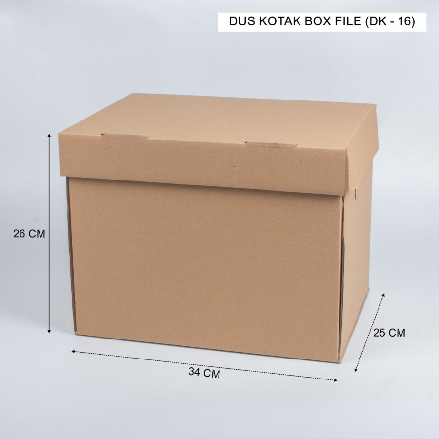 

5 Pcs Box Arsip Kardus Kotak File Dokumen Dus Penyimpanan Arsip File A4 Ukuran 34 x 25 x 26 cm