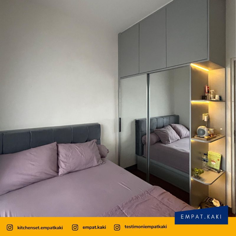 lemari pakaian kaca custom