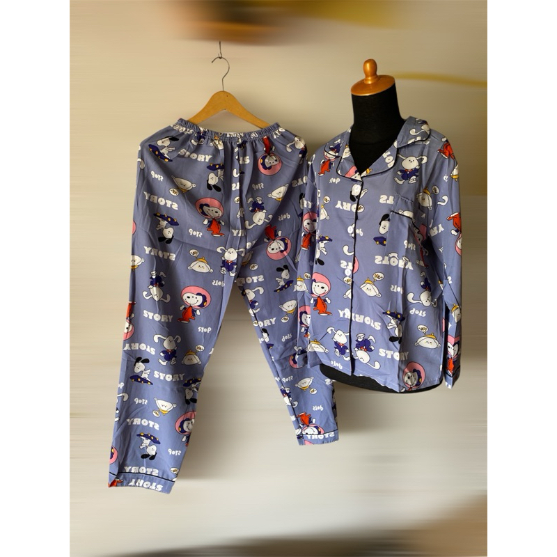 PIYAMA WANITA - Piyama BKK Piyama Bangkok Piyama Jumbo Baju tidur Jumbo Baju tidur panjang Baju Tidu