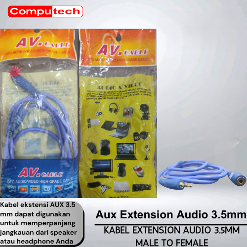 Kabel Aux Extension Audio 3.5mm Male To Female / Kabel Audio Extension