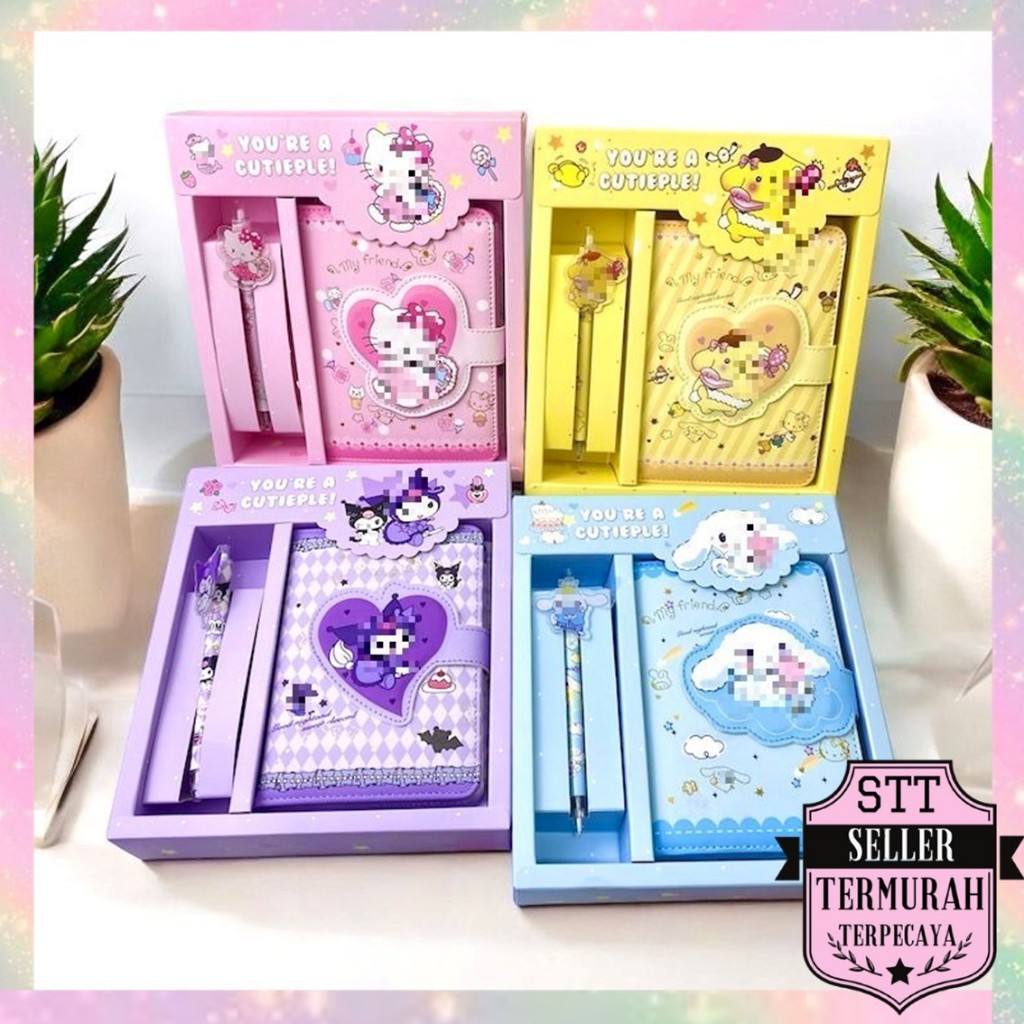 

STT Paket Alat Tulis 2 IN 1 Set Stationery 2IN1 Karakter Kartun Alat Tulis Anak Sekolah Pulpen Notebook Magnet