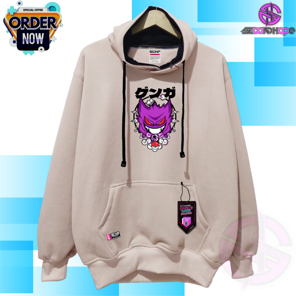 Hoodie Cowok Bahan Tebal Hoodie Pria Distro Aesthetic Warna Cream Sweater Distro ORIGINAL