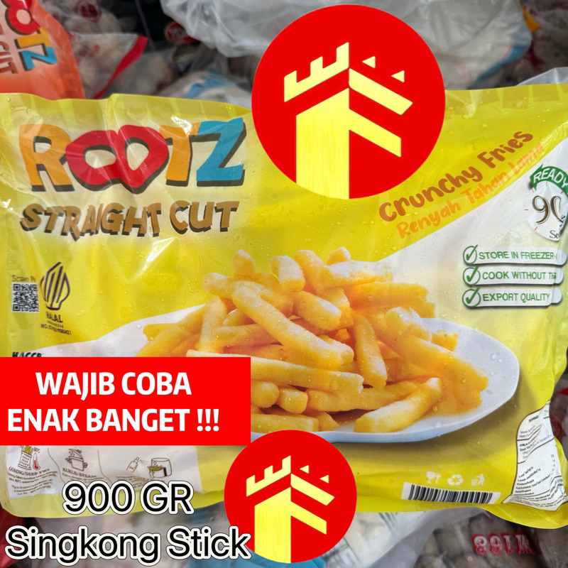

ROOTZ SINGKONG GORENG STICK 900 GR ROOTZ SINGKONG CRINKLE CUT STRAIGHT CUT 900 GR SINGKONG STIK GORENG CASSAVA FRIES