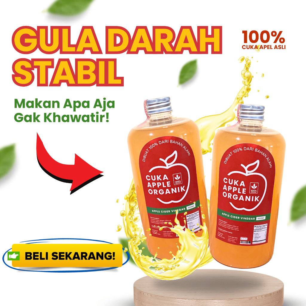 

Cuka Apel Organik With Mother 250ml 500ml Original Apple Cider Vinegar Premium