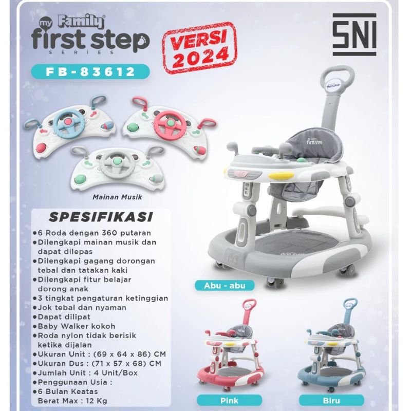 Family - Baby Walker 33515 / 33613 / 33619 / 33908 / Kereta Bayi / Kereta Roda Bayi