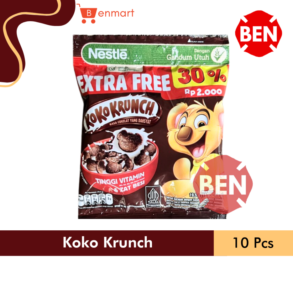 

Nestle Koko Krunch 1 Renceng 10 Sachet Cereal Sereal Cokelat Coklat