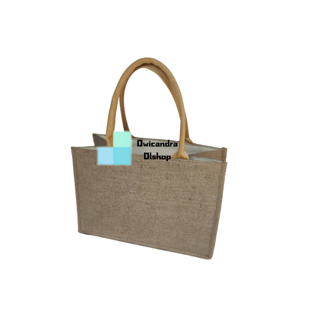 Tas Goni Natural Laminasi Premium // Tas Goni Bahan Kain Goni Import // Totebag // Tas Goni lapisan 