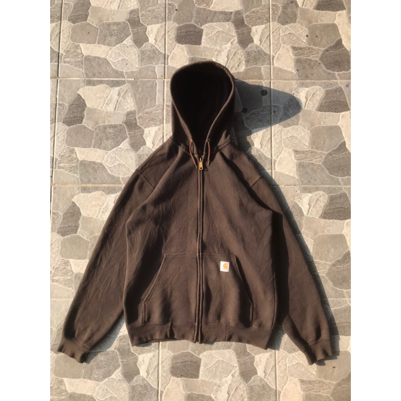 Carhartt Zipper Hoodie Basic Logo K122 DKB (Dark Brown) Second