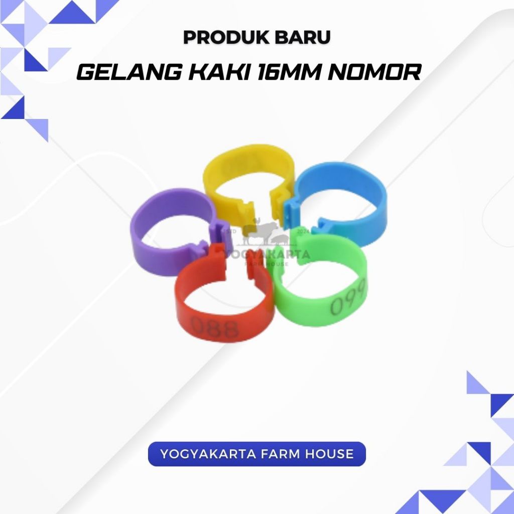 Gelang Kaki Ayam 16mm NOMOR -  Ring Kaki Ayam