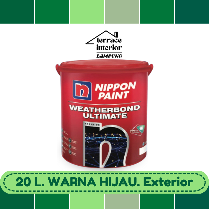Cat Tembok Nippon Paint Ultimate warna Hijau Ukuran 20 L