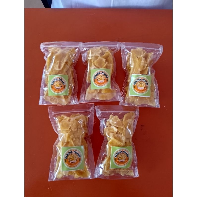 

keripik pisang pak alwi gurih dan renyah dengan berat 50gr/pcs