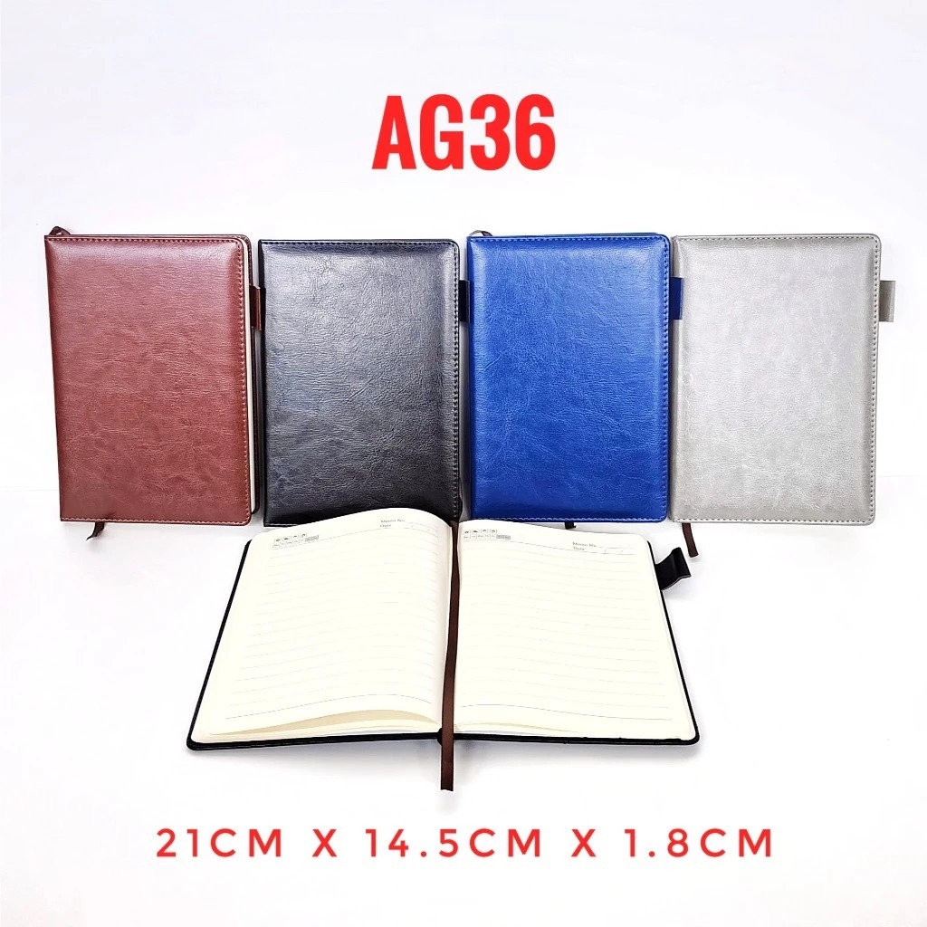 

Buku Agenda Kulit A5 / Notebook A5 Bergaris Cover Kulit (pcS)