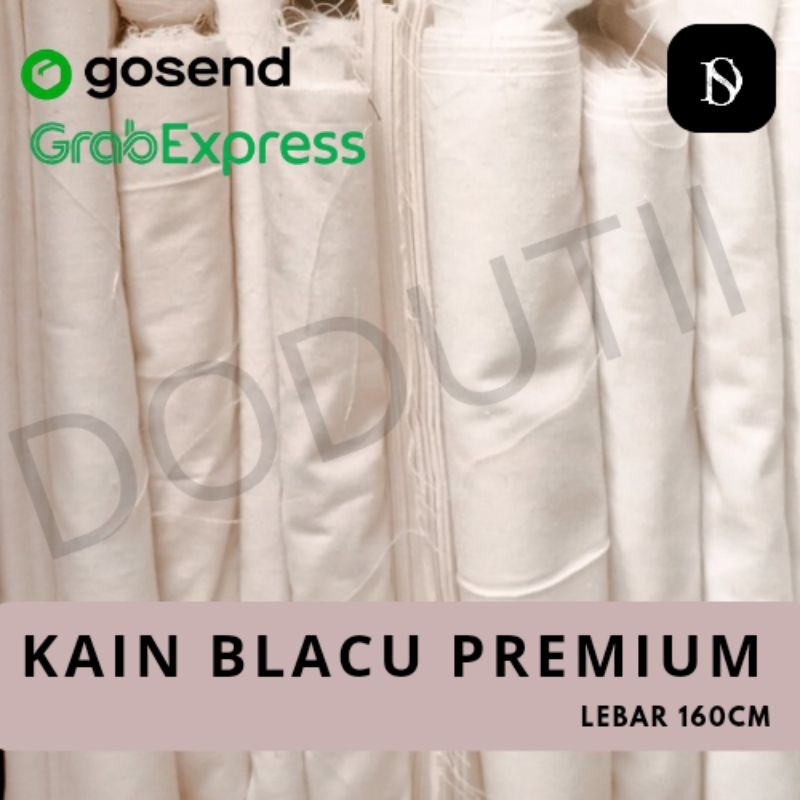 (1 METER) Kain Blacu Grade A Meteran Lebar 160CM Murah Polos Premium/kain blaco Ecoprint/Kain Ecopri