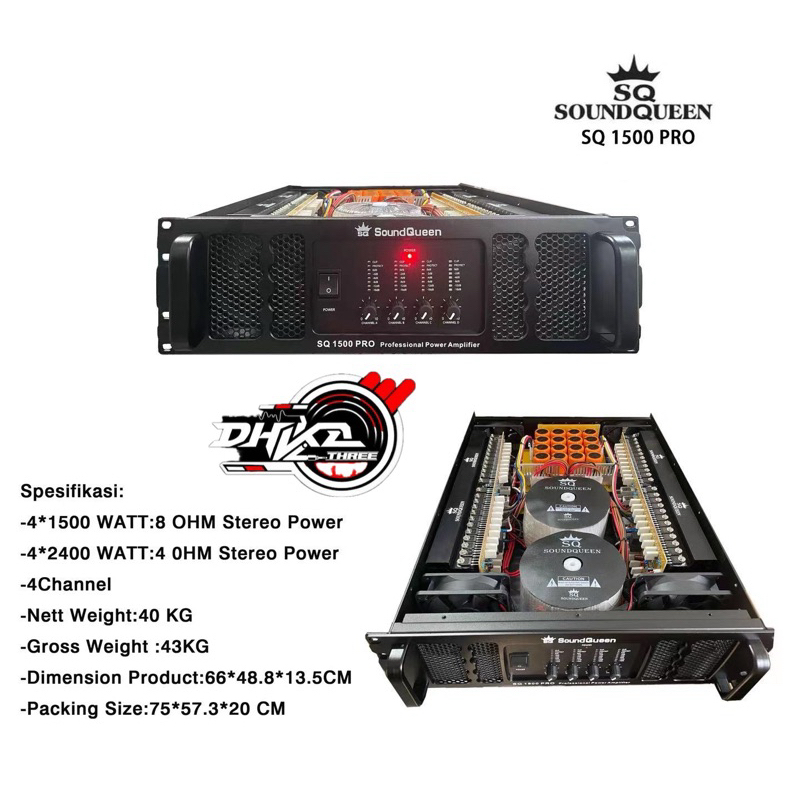 POWER SOUNDQUEEN SQ 1500 Pro 4 CHANNEL CLASS H / POWER SOUNDQUEEN SQ 15000PRO DOUBLE TRAFO CLASS H /