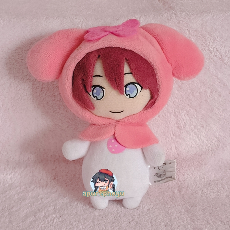 Gantungan Boneka Sutopuri Strawberry Prince × Sanrio Satomi × My Melody Ball Chain Plush