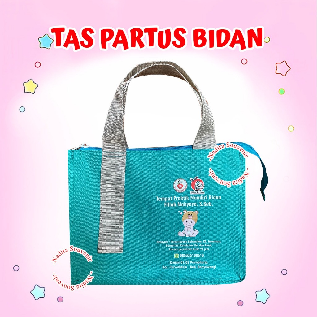 PROMO TAS PARTUS CUSTOM MURAH/TAS PERSALINAN CUSTOM/SOUVENIR PERSALINAN/TAS BIDAN LAHIRAN/TAS BIDAN