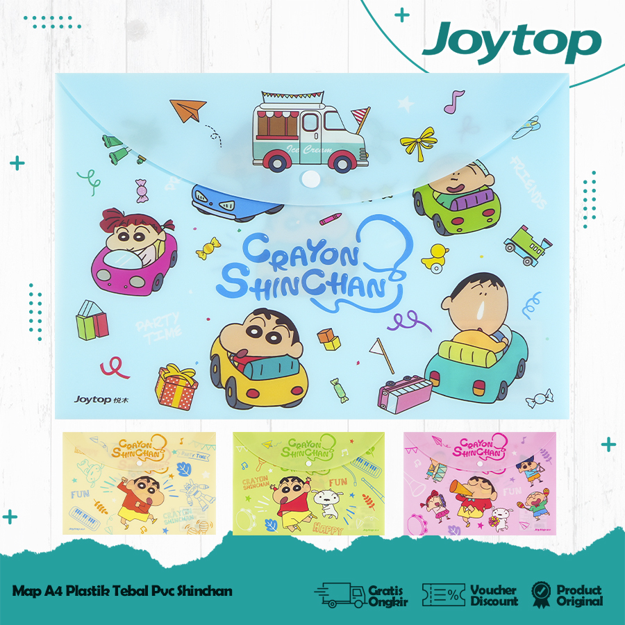 

JOYTOP Map Folder A4 File Dokumen Organizer Kertas Crayon Shinchan