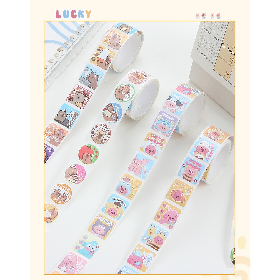 

Stiker Roll Loopy Pororo Untuk Tempel Di Box Packaging Stiker Segel Stiker Loopy Bahan Kertas Capybara Kapibara