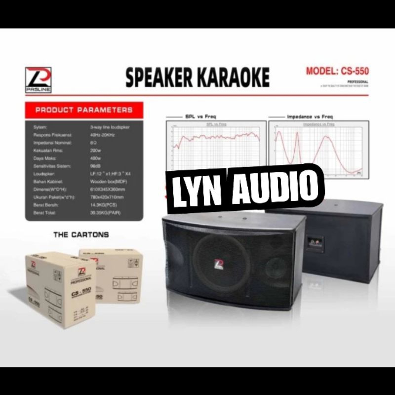 Speaker Karaoke 12 Inch Pasline CS-550 CS550 Pasline CS 550 Original