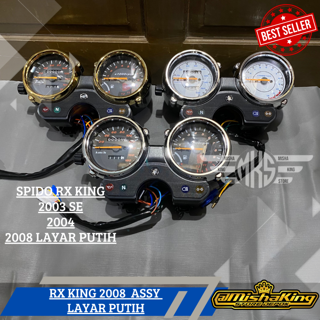 Spido spedo spidometer yamaha rx king new set emblem 2003 2004 2008