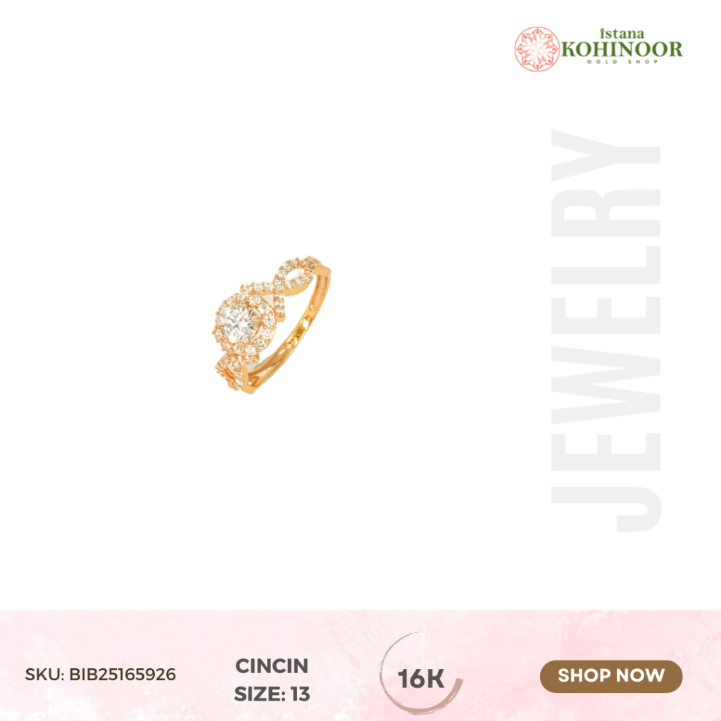 KOHINOOR CINCIN GOLD EMAS VARIASI 16K YELLOW GOLD