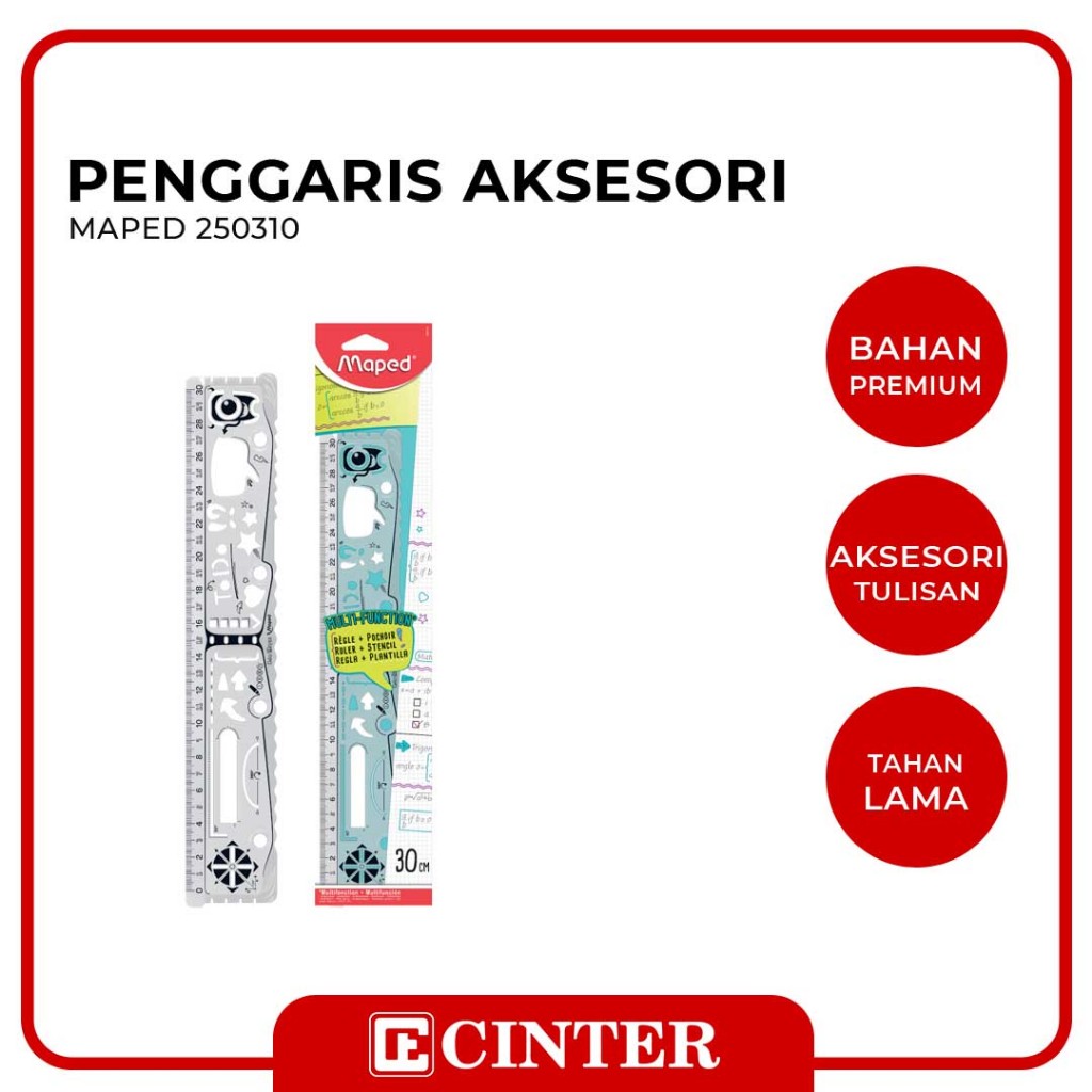 

MAPED - PENGGARIS / MISTAR / RULER GEO NOTES FLAT 30CM 250310