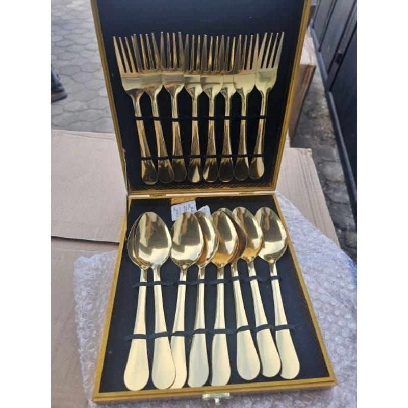 Sendok Set Gold Koper